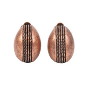 Classic Curve Copper Clip On Earrings _Copper
