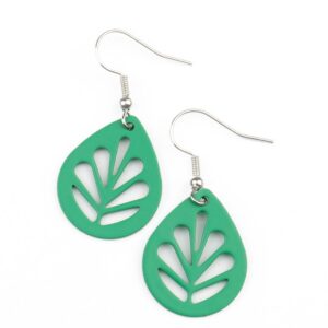 Leaf Yourself Wide Out Earrings _ Green